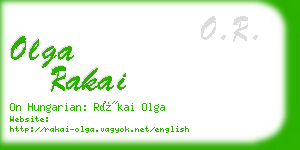 olga rakai business card